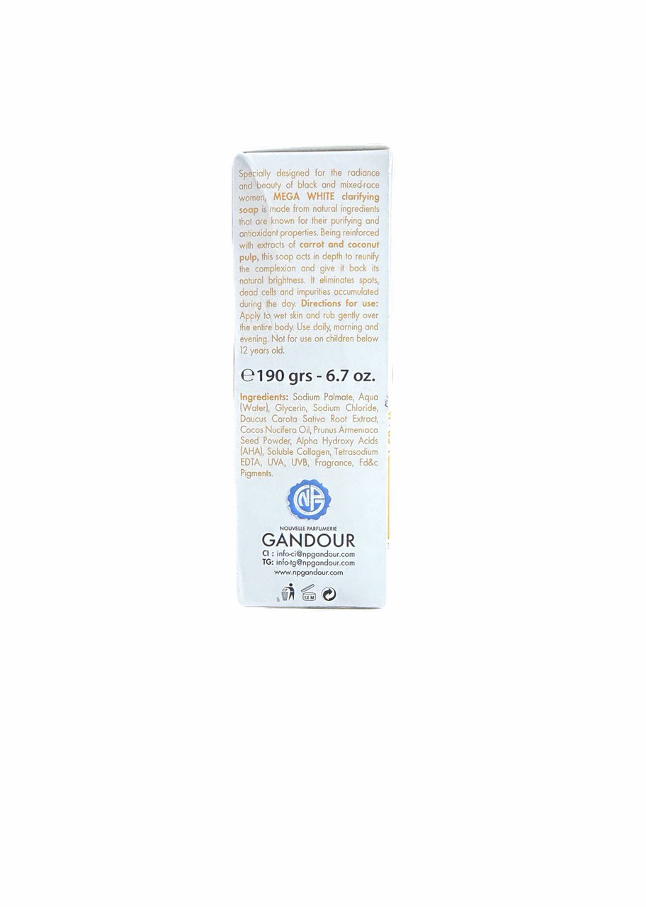 MEGA WHITE Clarifying Soap – Carrot & Coconut